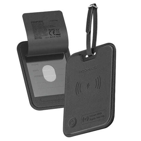 Anti-Loss Slim Leather Luggage Tag with Smart Tracking