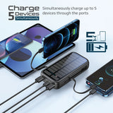 Promate SolarTank-20PDCi Solar Power Bank with 20000mAh with USB-C & Lightning Cable