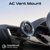 Promate Clipmount Magnetic Car Mount with N52 Powerful Magnets, Cradleless Design and 360° Rotation Metal Ring Included