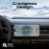 Promate Clipmount Magnetic Car Mount with N52 Powerful Magnets, Cradleless Design and 360° Rotation Metal Ring Included