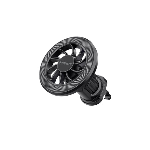 Promate Clipmount Magnetic Car Mount with N52 Powerful Magnets, Cradleless Design and 360° Rotation Metal Ring Included