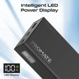 Promate Bolt-20PD+ 20000mAh Power Bank with Digital Display 35W USB-C PD & 22.5W USB-A Charging
