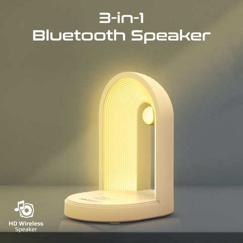 Multi-Functional LED Lamp Bluetooth Speaker with 15W Wireless Charger