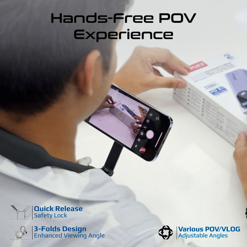 Flexible Neckband MagSafe Compatible Phone Mount for Handsfree POV ...