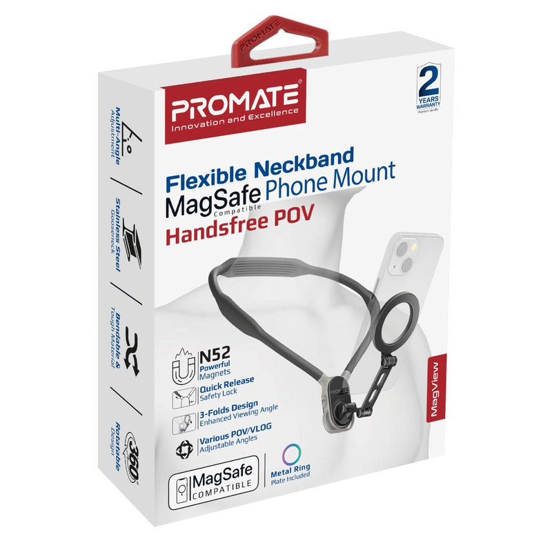 Flexible Neckband MagSafe Compatible Phone Mount for Handsfree POV ...