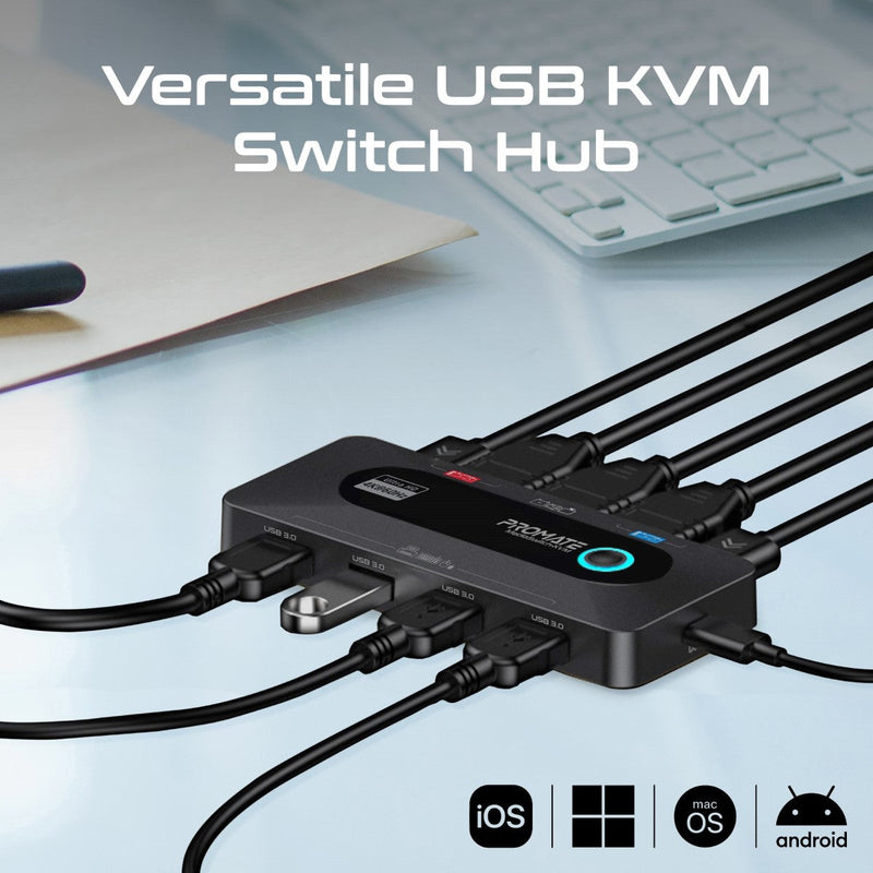 4K@60Hz KVM Switch with USB 3.0 Expansion
