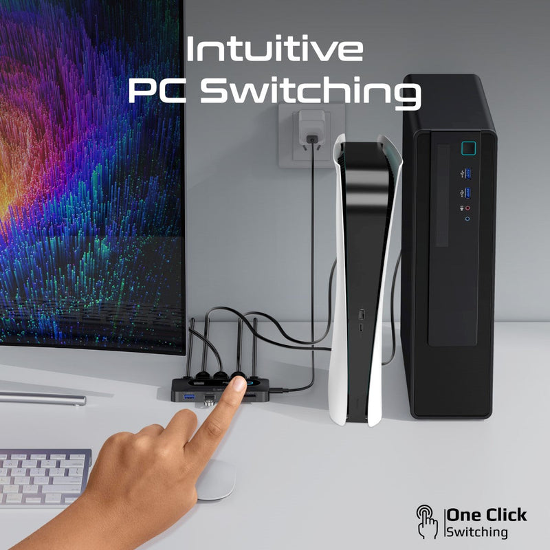 4K@60Hz KVM Switch with USB 3.0 Expansion