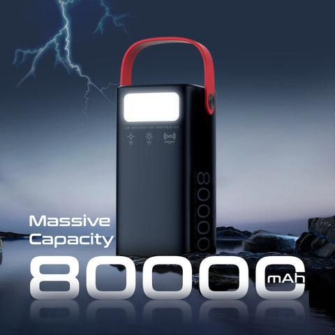 80000mAh High-Capacity 100W Ultra-Fast-Charging Power Pack