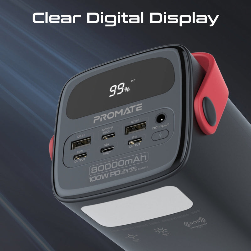 80000mAh High-Capacity 100W Ultra-Fast-Charging Power Pack