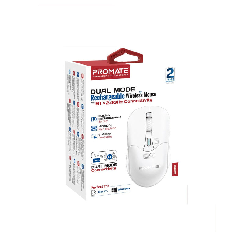 Dual Mode Rechargeable Wireless Mouse with BT & RF Connectivity ...
