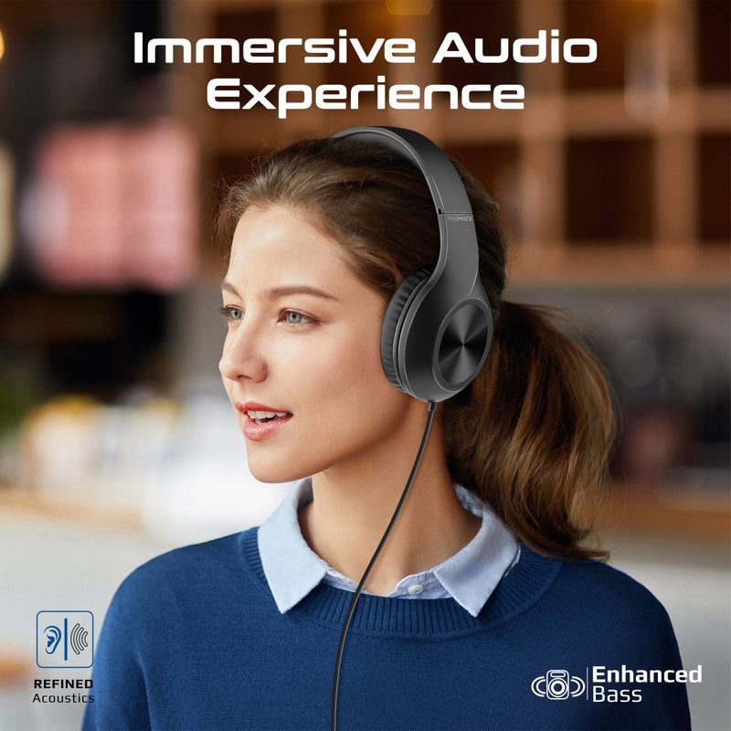 In Line Mic Over-Ear High Definition Wired Headset With in-Line Microphone ...