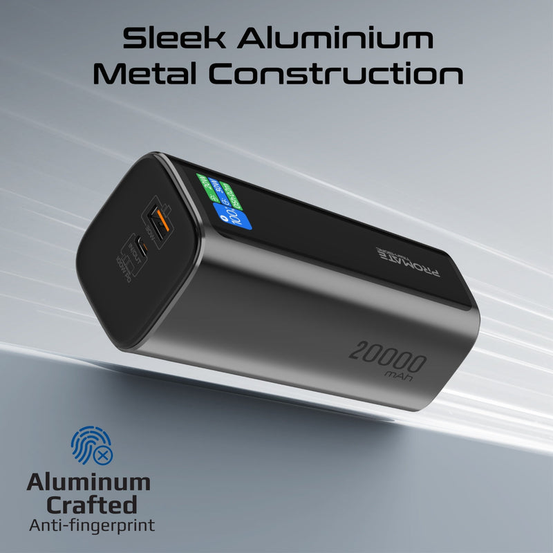 Ultra Compact 130W Multi-Port Power Bank with Retractable USB-C Cable & TFT LCD Screen