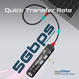 7-in 1 Transparent Multiport Slim USB-C Hub with 100W Power Delivery