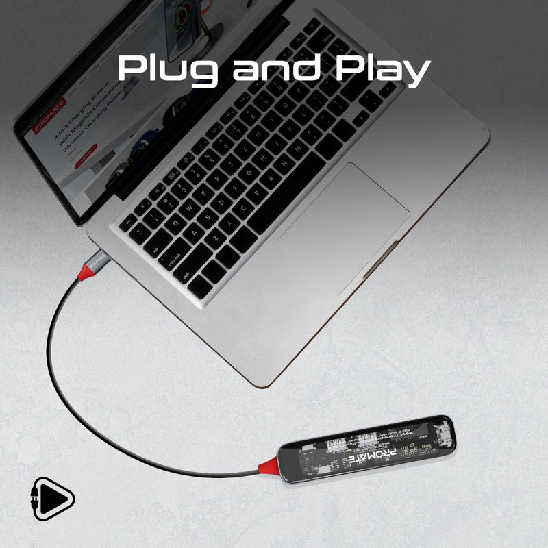 7-in 1 Transparent Multiport Slim USB-C Hub with 100W Power Delivery