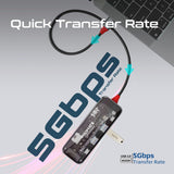 8-in 1 Transparent Ultra-Fast Multiport USB-C Hub with 100W Power Delivery