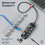 10-in-1 Transparent Multiport USB-C Hub with 100W Power Delivery