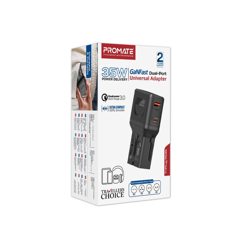 35W Power Delivery Multi-Port Travel Adapter – Promate Philippines