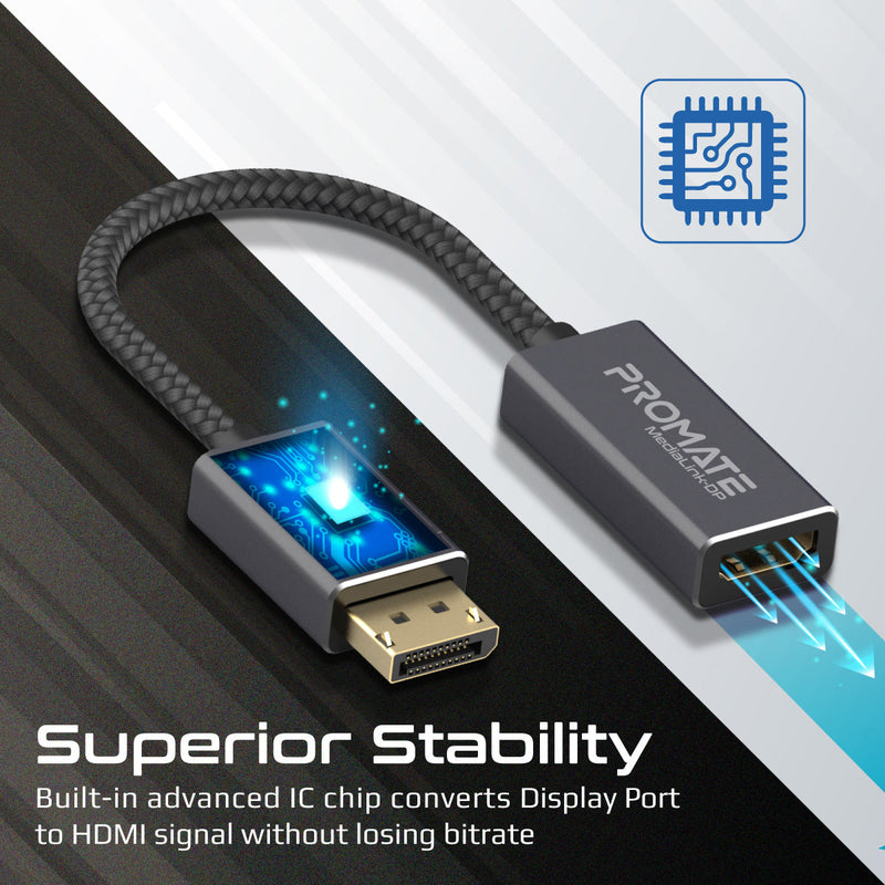 4K@60Hz High Definition DisplayPort to HDMI Adapter