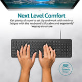 Ultra-Slim Quiet Key Wired Keyboard
