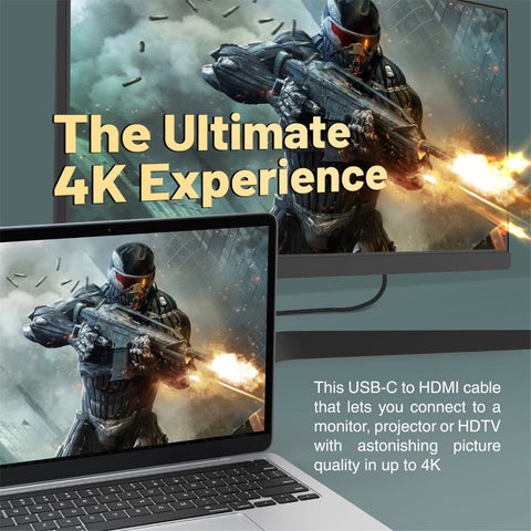 4K CrystalClarity USB-C to HDMI Cable