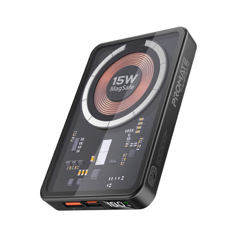 Transparent 15W MagSafe wireless charging power bank