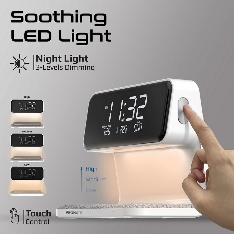 Multi-Function LED Alarm Clock with 15W Wireless Charger