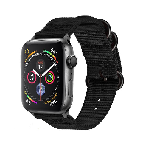 Trendy Nylon Fiber with Metal Deployment Buckle for Apple Watch - 38mm