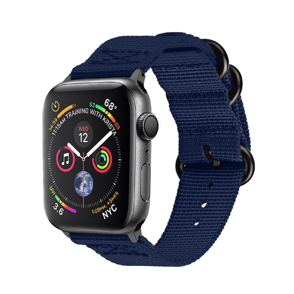 Trendy Nylon Fiber with Metal Deployment Buckle for Apple Watch - 38mm ...