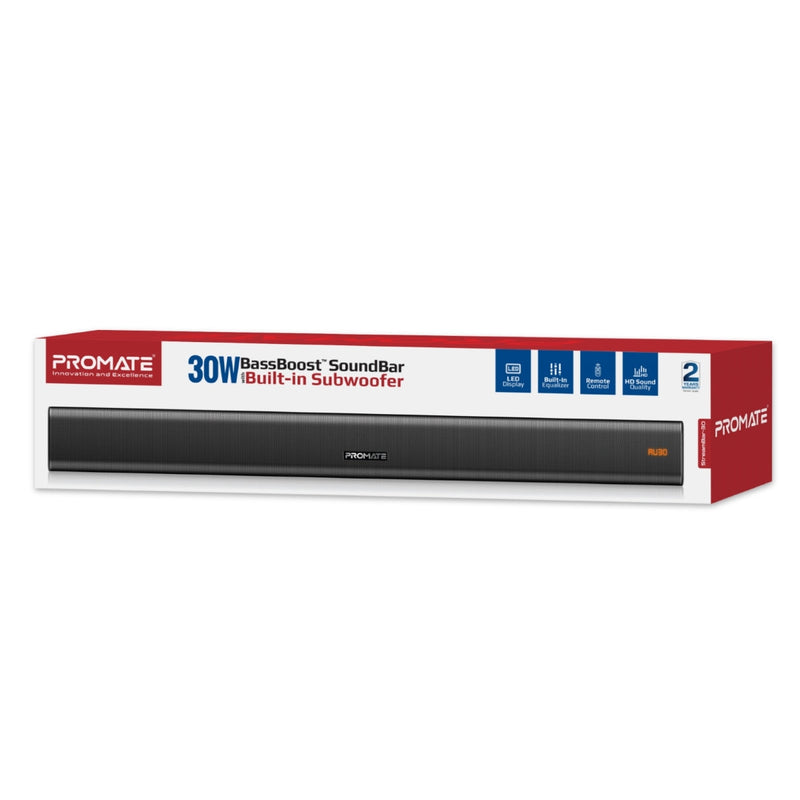 30W BassBoost™ SoundBar with Subwoofer