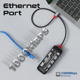 11-in-1 Transparent Ultra-Fast Multiport USB-C Hub with 100W Power Delivery
