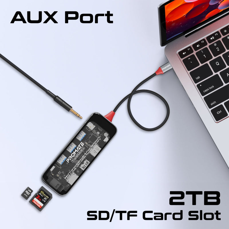 11-in-1 Transparent Ultra-Fast Multiport USB-C Hub with 100W Power Delivery